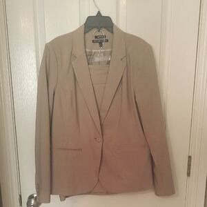 Tan Blazer & Skirt Suit
